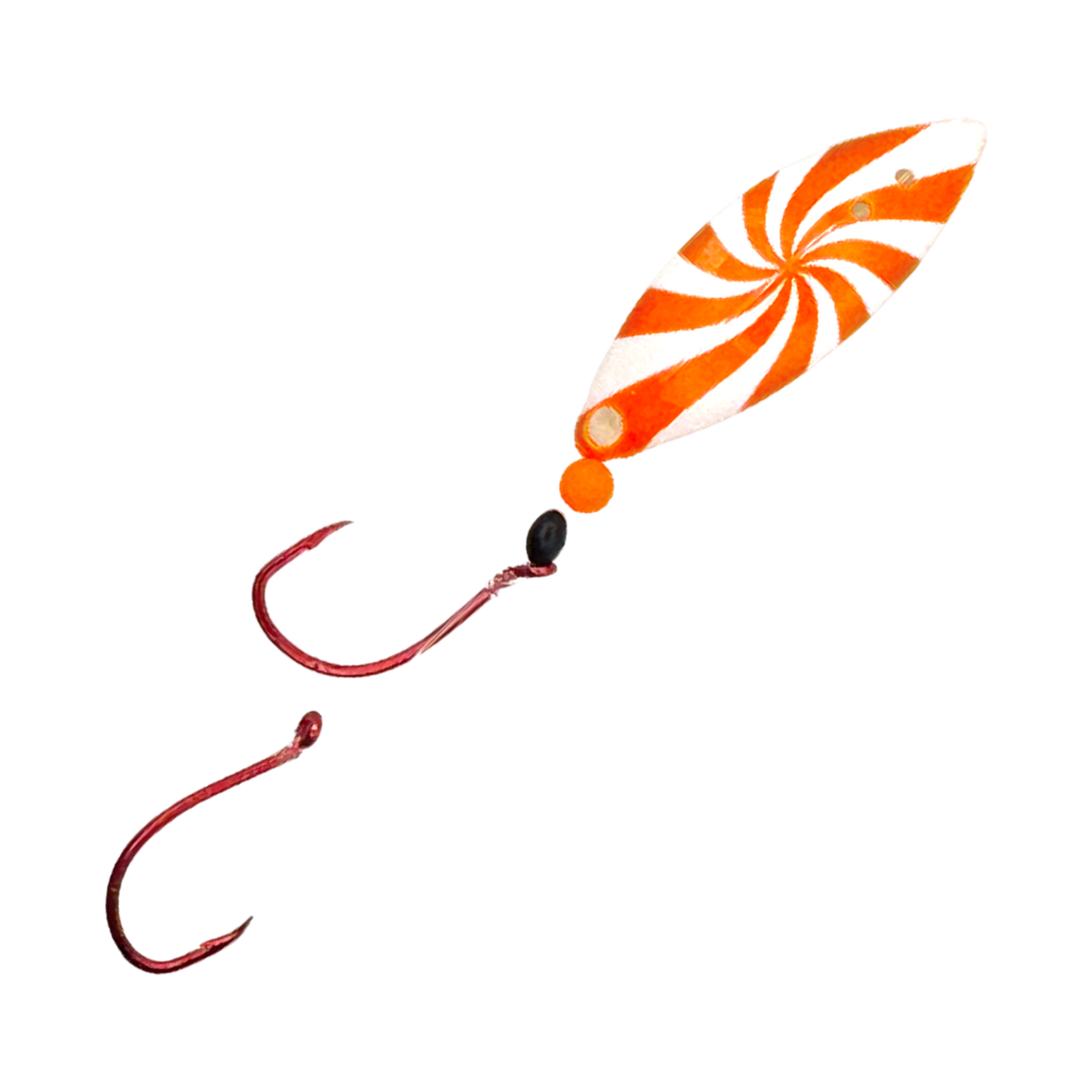 X-Pex Orange Swirl 45 degree transparent product image